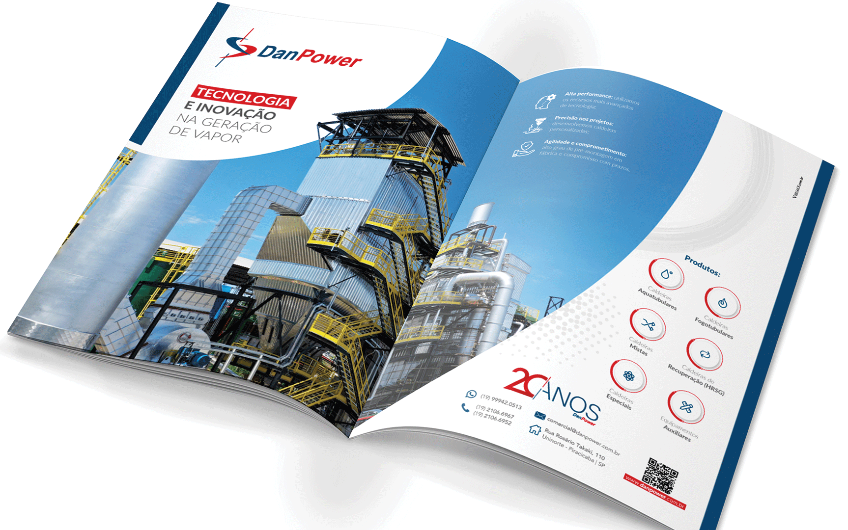 DanPower – anúncio: Papelarias, projeto da Visualy Publicidade