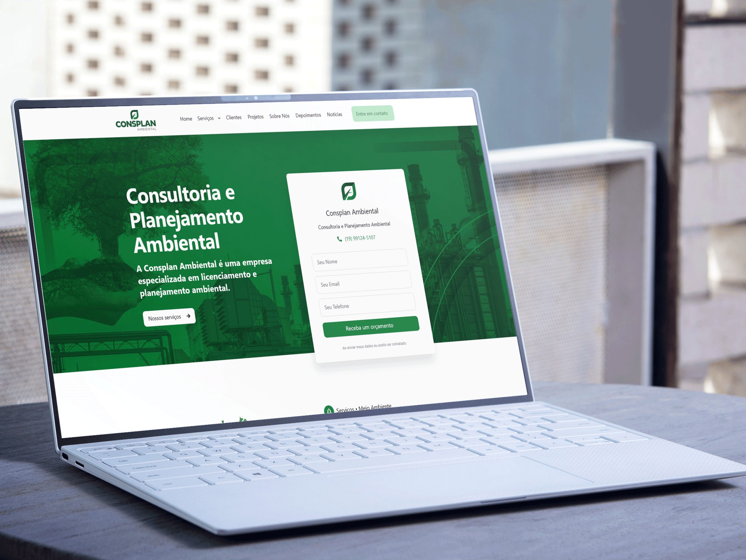 Consplan Ambiental: Sites e Aplicativos, projeto da Visualy Publicidade