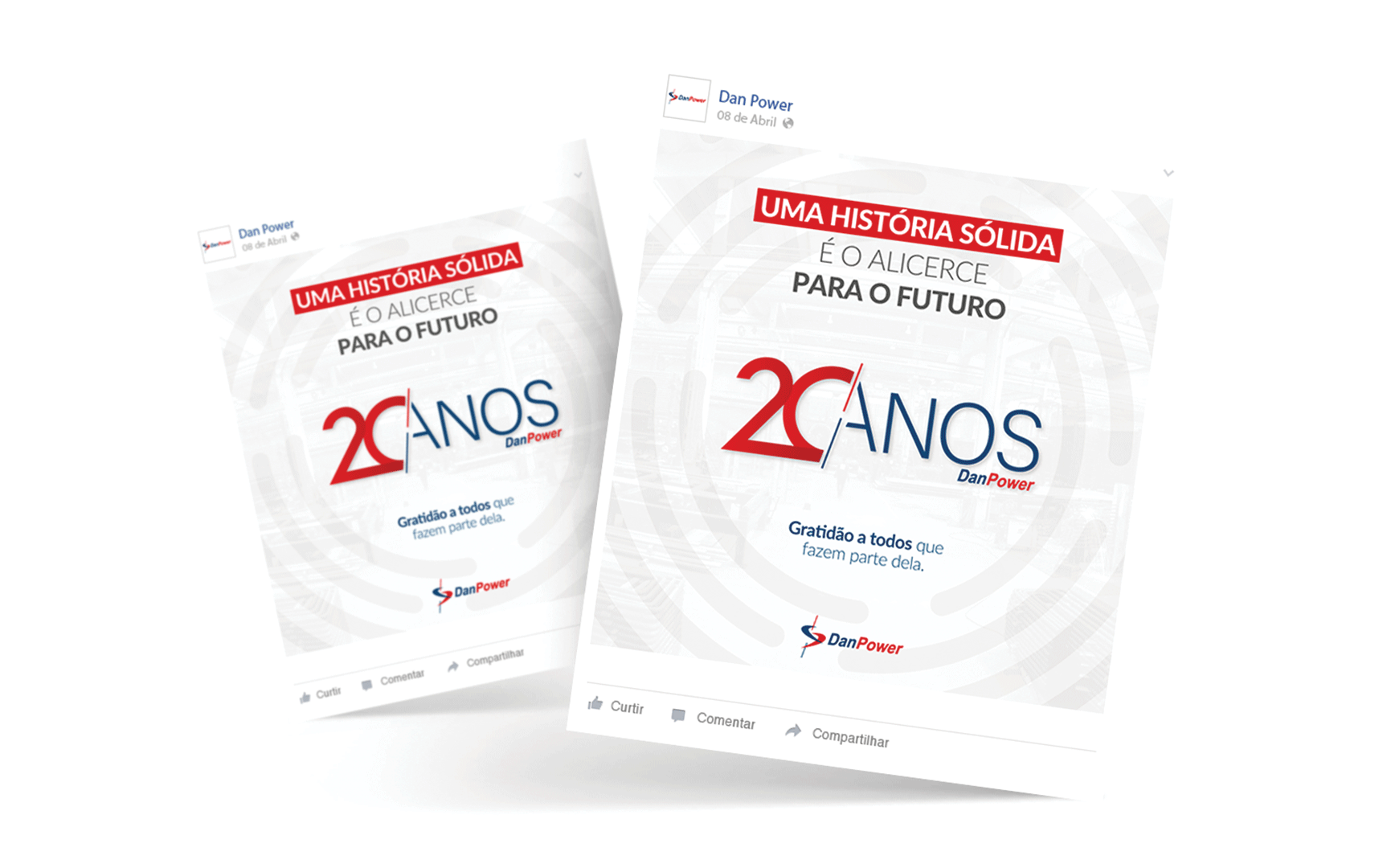DanPower – Redes Sociais, projeto da Visualy Publicidade