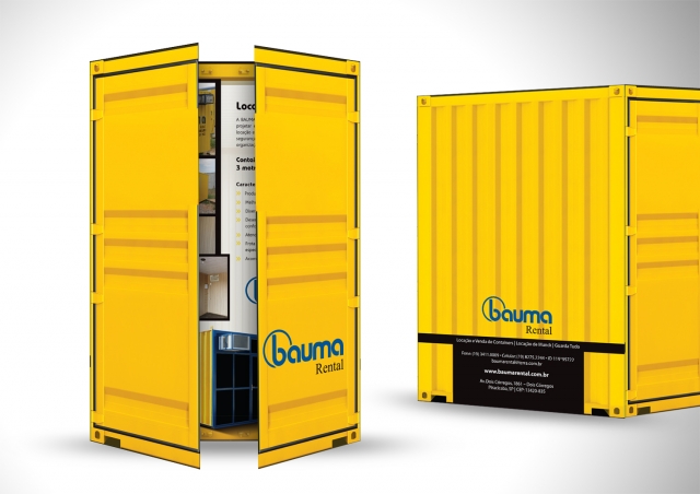 BAUMA Containers: Papelarias, projeto da Visualy Publicidade