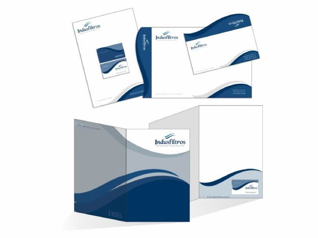 Indusfiltros – Papelaria: Papelarias, projeto da Visualy Publicidade