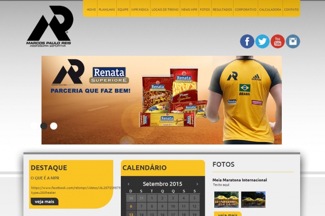 Website MPR Assessoria Esportiva, projeto da Visualy Publicidade