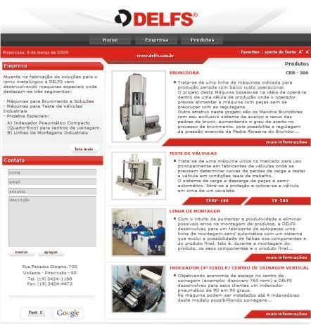 Delfs: Sites e Aplicativos, projeto da Visualy Publicidade