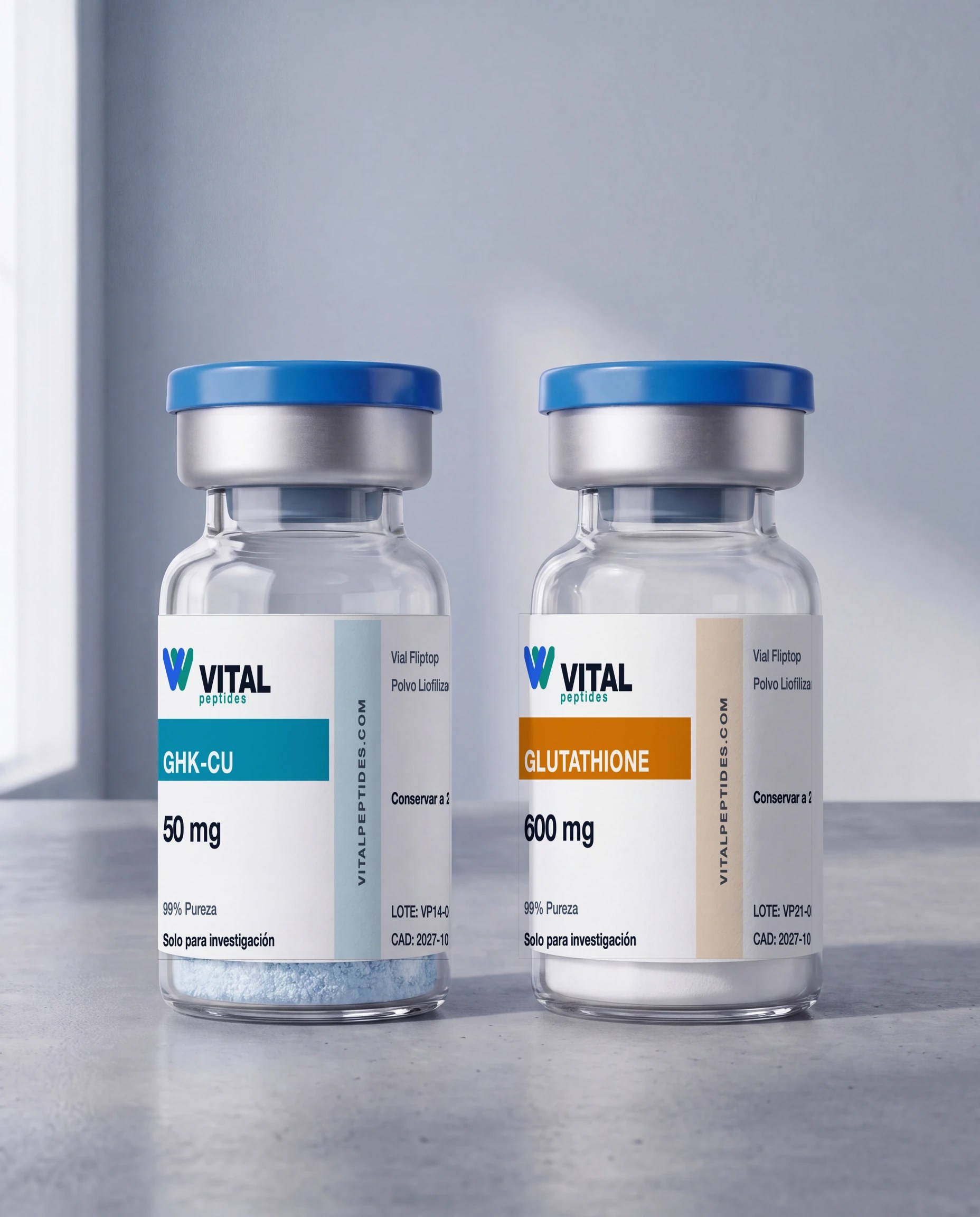 Derma Reference Set · GHK-Cu 50 mg + Glutathione 600 mg · VITAL peptides