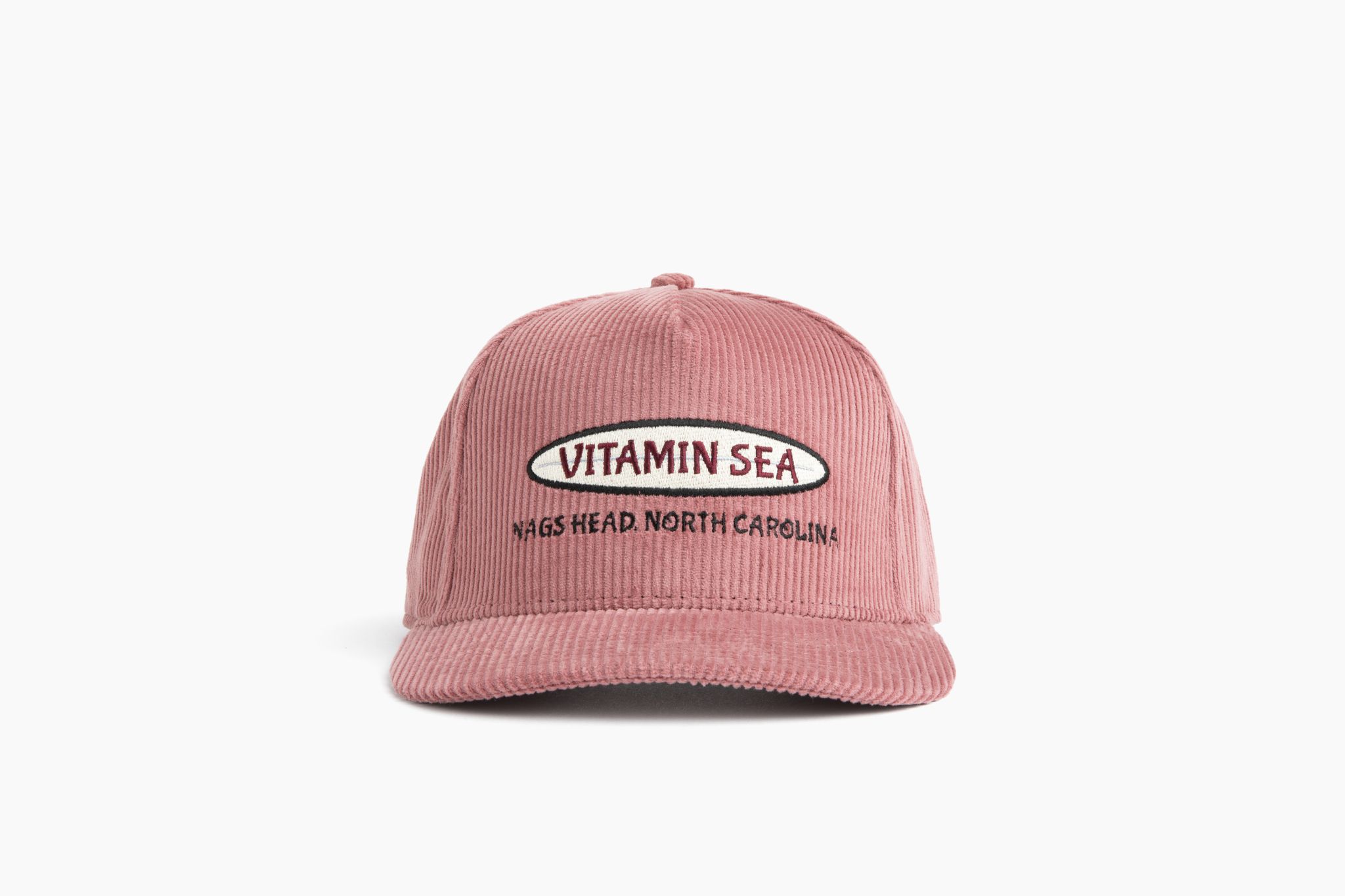 Vitamin Sea Beach Shop Embroidered Hat - Dusty Rose Corduroy