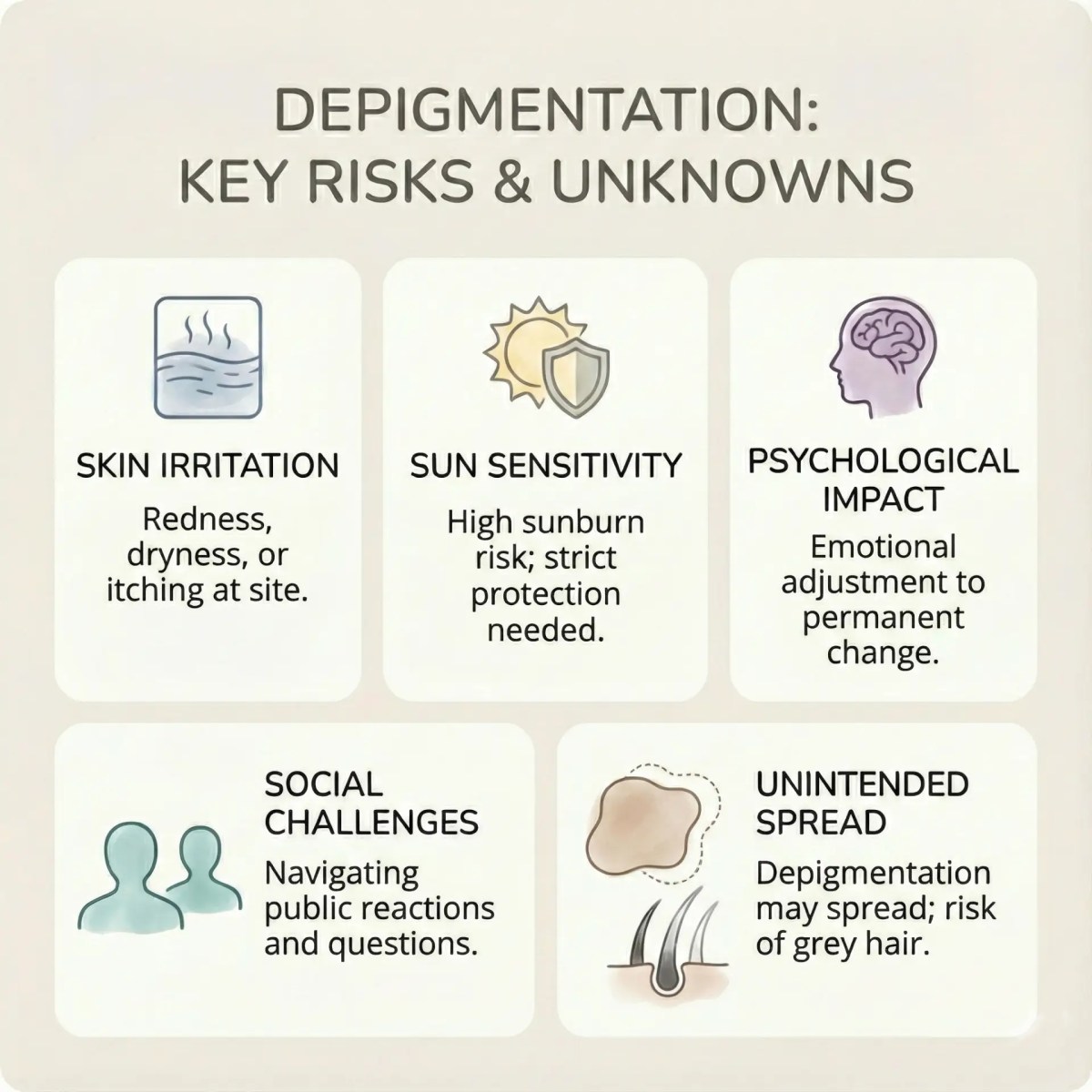 Depigmentation risks