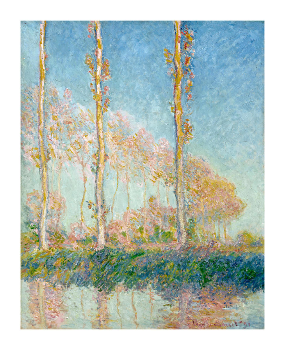 Poplars Three Trees In Autumn 1891 By Claude Monet Paper And Canvas Print Philadelphia Museum Of Art Art On Demand Store