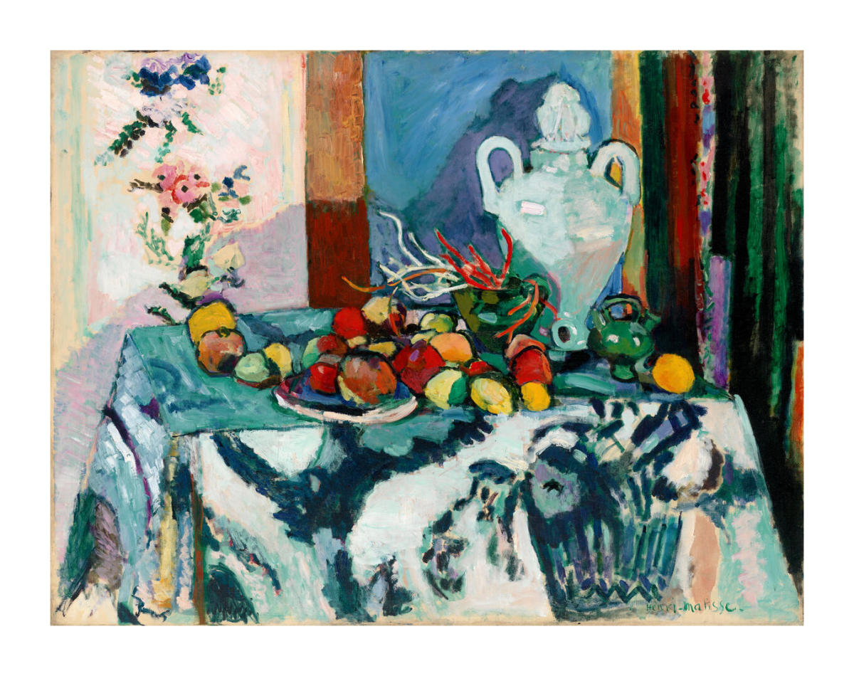 Blue Still Life Nature Morte Bleue 1907 By Henri Matisse Paper And Canvas Print Barnes Foundation Custom Print Shop