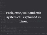 Fork Exec Wait And Exit System Call Explained In Linux Vitux