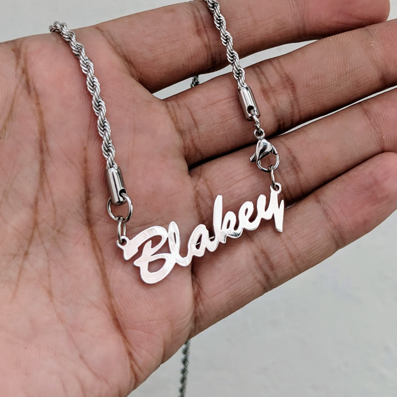Name Necklace With Beautiful Rope Chain 