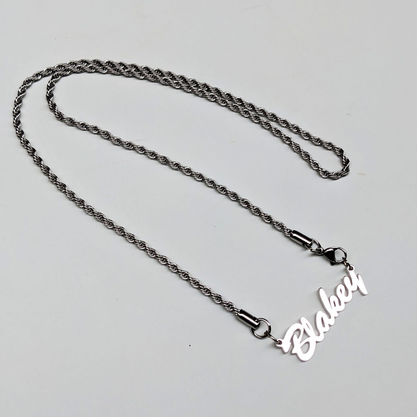 Silver Name Necklace With Beautiful 