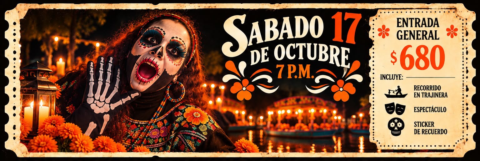 VIVA LEYENDAS XOCHIMILCO sábado 17 de Octubre 7:00 p.m.