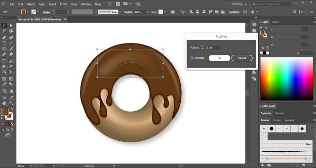 Donut in Adobe Illustrator