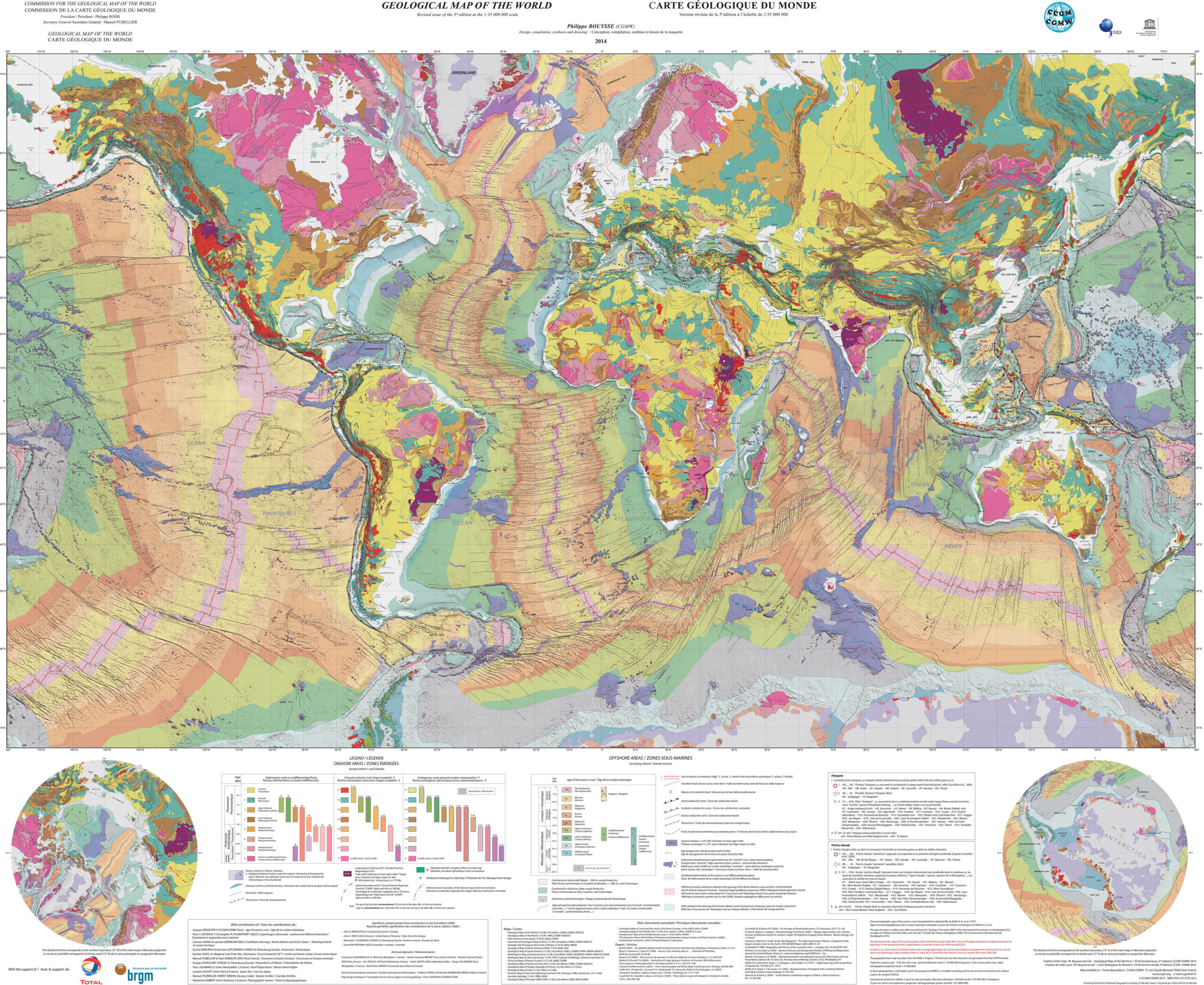 Three Global Geological Maps That Show 4 Billion Years Of Earth S Geologic World Map Scaled 