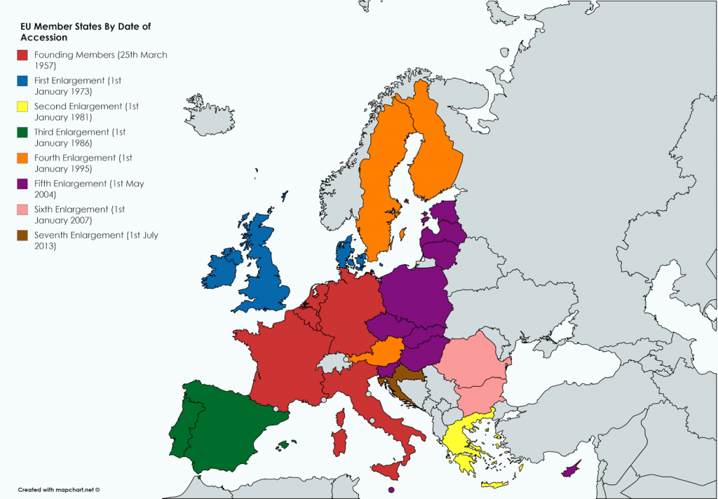 EU Member States By Date Of Accession Vivid Maps Members.