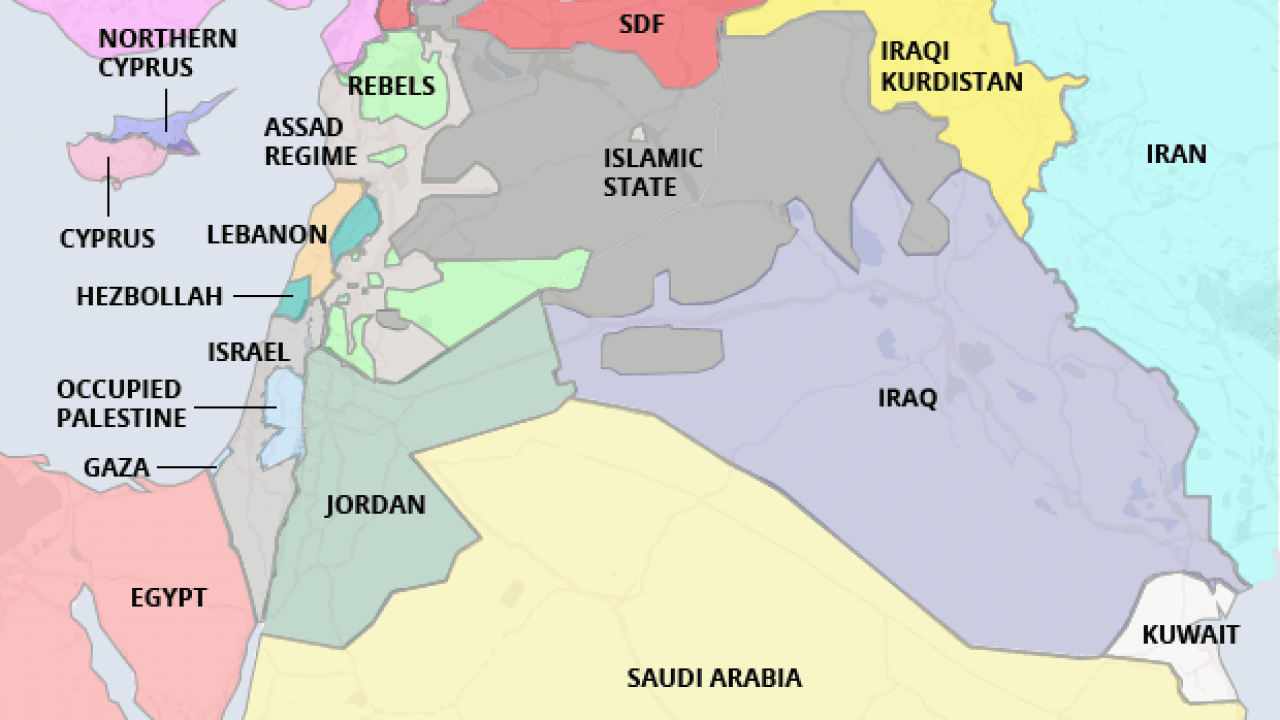 Map Of Middle East Middle East 1280x720 