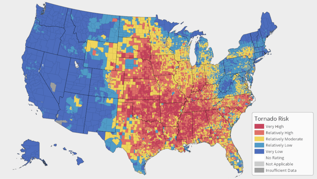 Tornado Activity In The United States Mapped Vivid Maps Map Tornado Risk 1024x581 