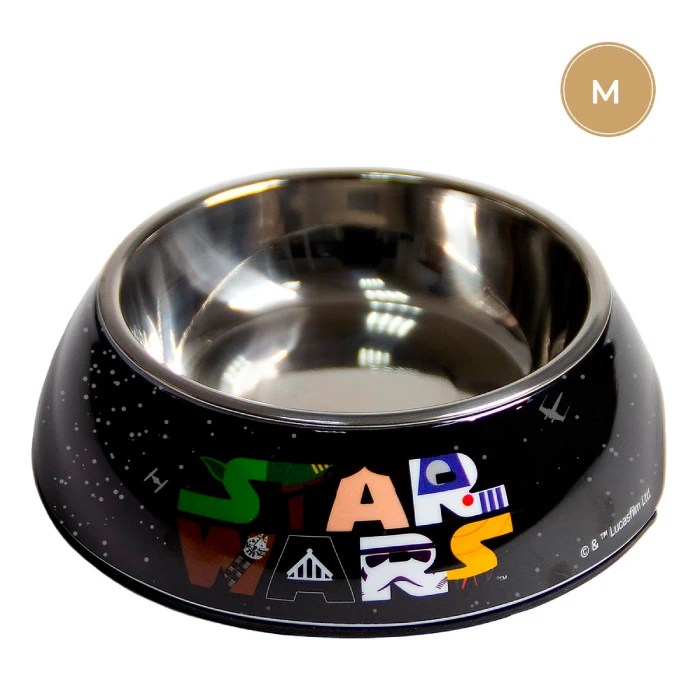 Comedero mediano con diseño de Star Wars para perros