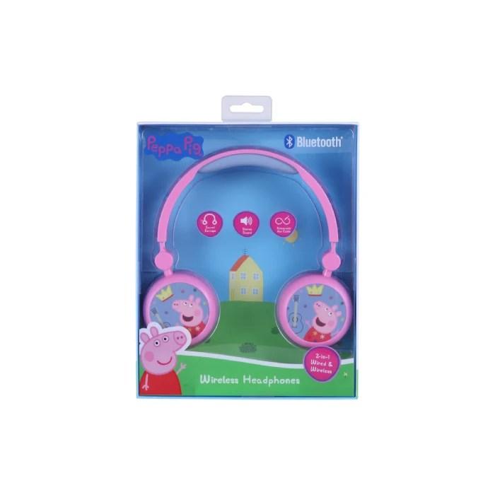 Audífonos bluetooth con diseño de Peppa Pig para niños
