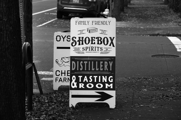 exterior A-frame sign board