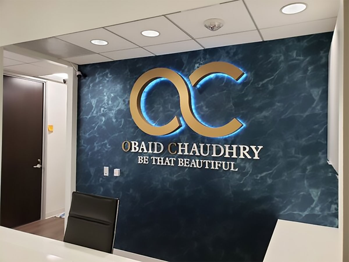 interior brand logo signage