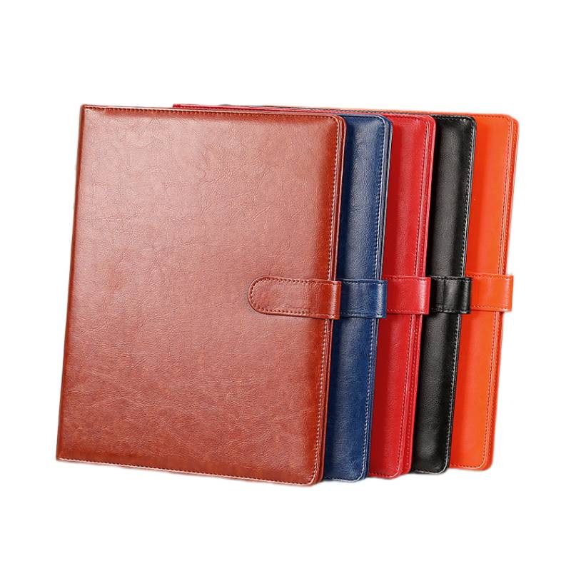 custom leather folder with logo corporate document folder malaysia