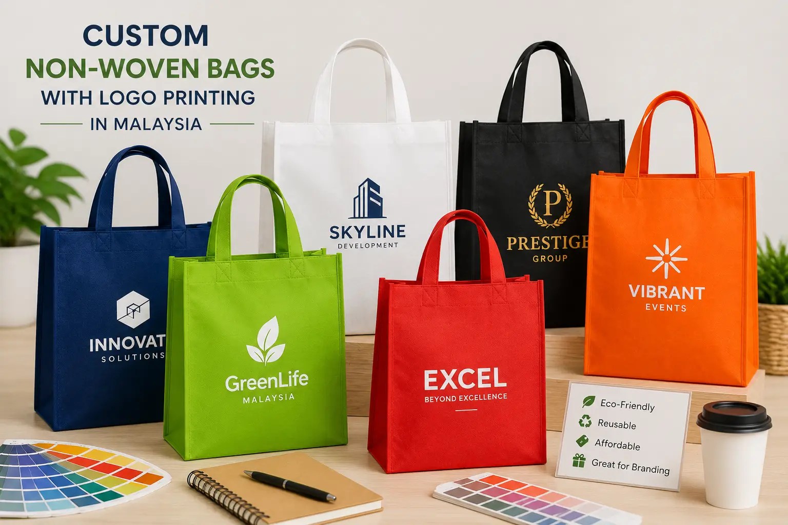Custom non woven bags with logo printing in Malaysia