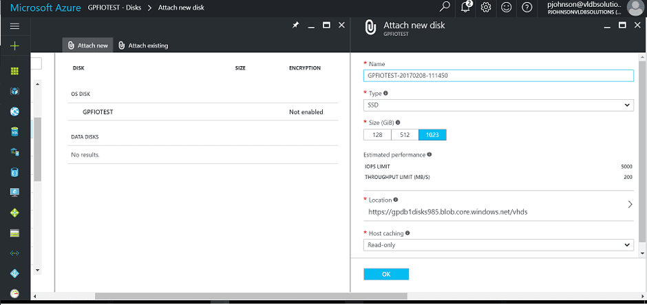 Azure Disk Console