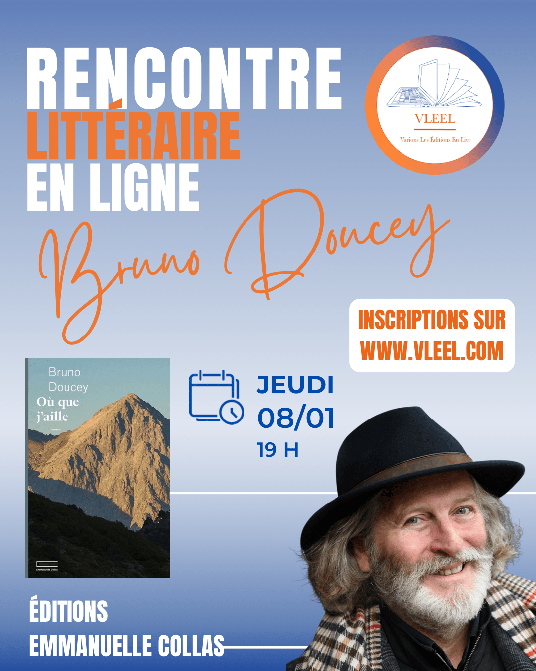 Rencontre littéraire Bruno Doucey, où que j'aille, éditions emmanuelle collas, rentrée littéraire, anthony lachegar