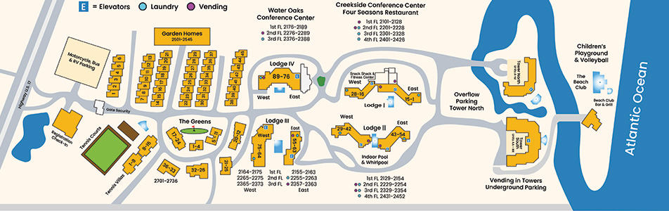Resort Map Barefoot Resort Ocean Creek Property Map 