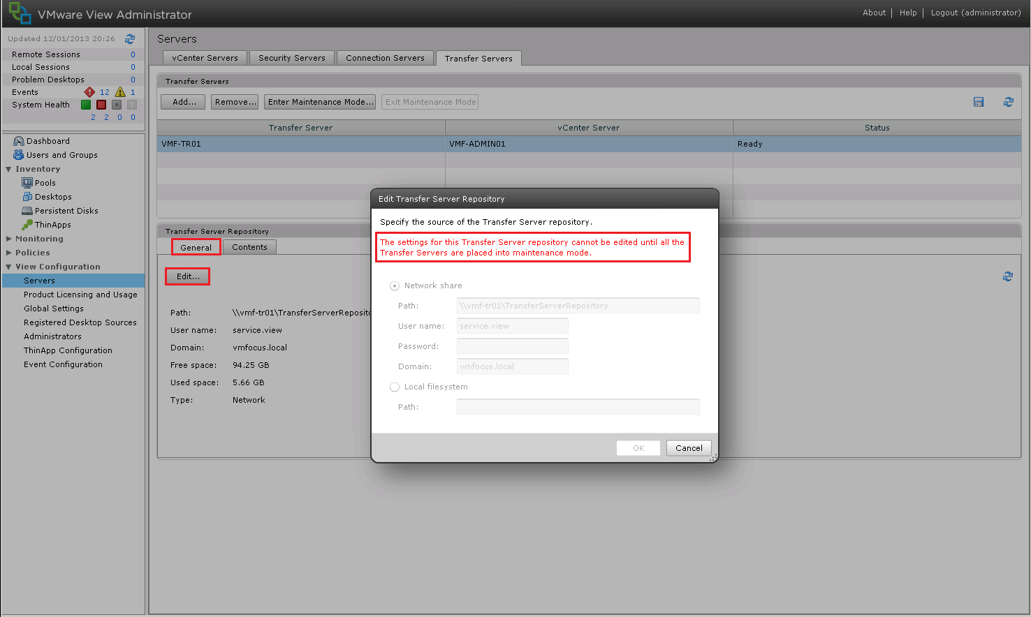 VMware View Objective 2.5 Configure View Transfer Servers VMFocus