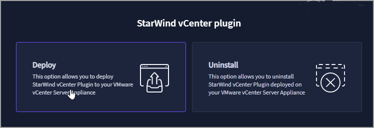 Installation of StarWind vSAN Plugin for vSphere