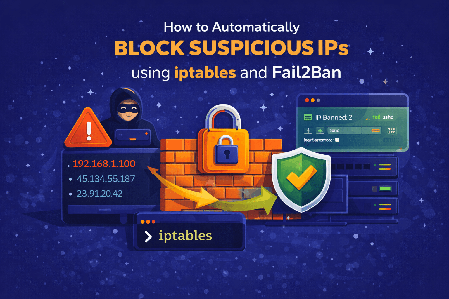 How to Automatically Block Suspicious IPs using iptables and Fail2Ban
