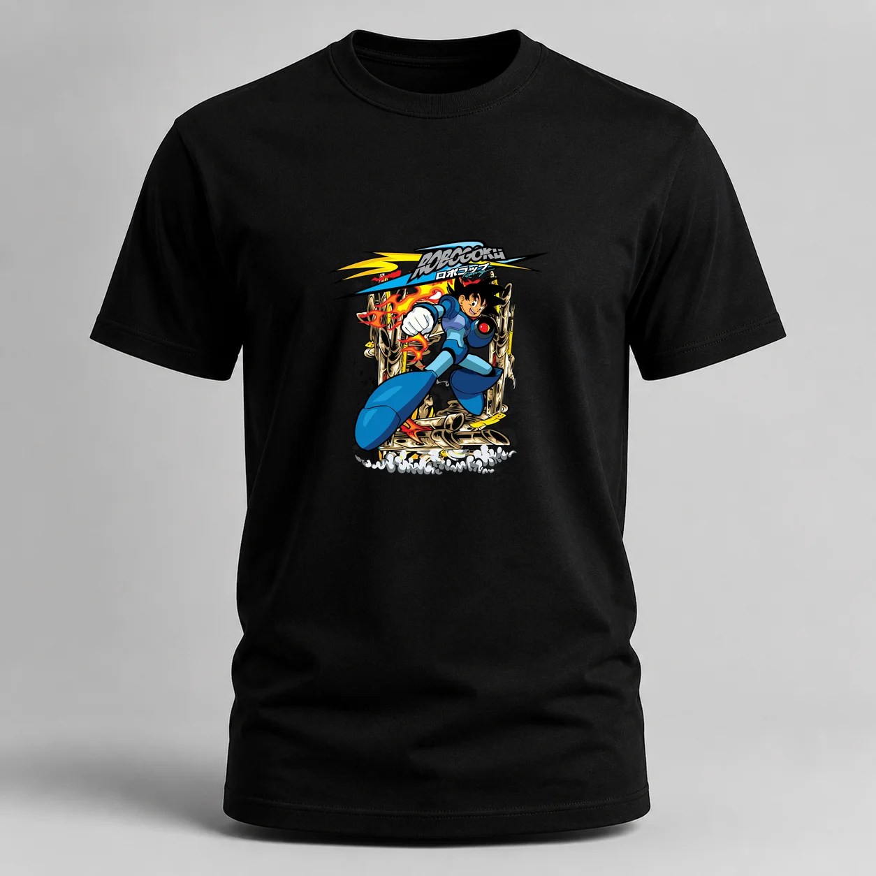 Robo Gokun liekkiryntäys -paita | Robo Goku Flame Rush Tee