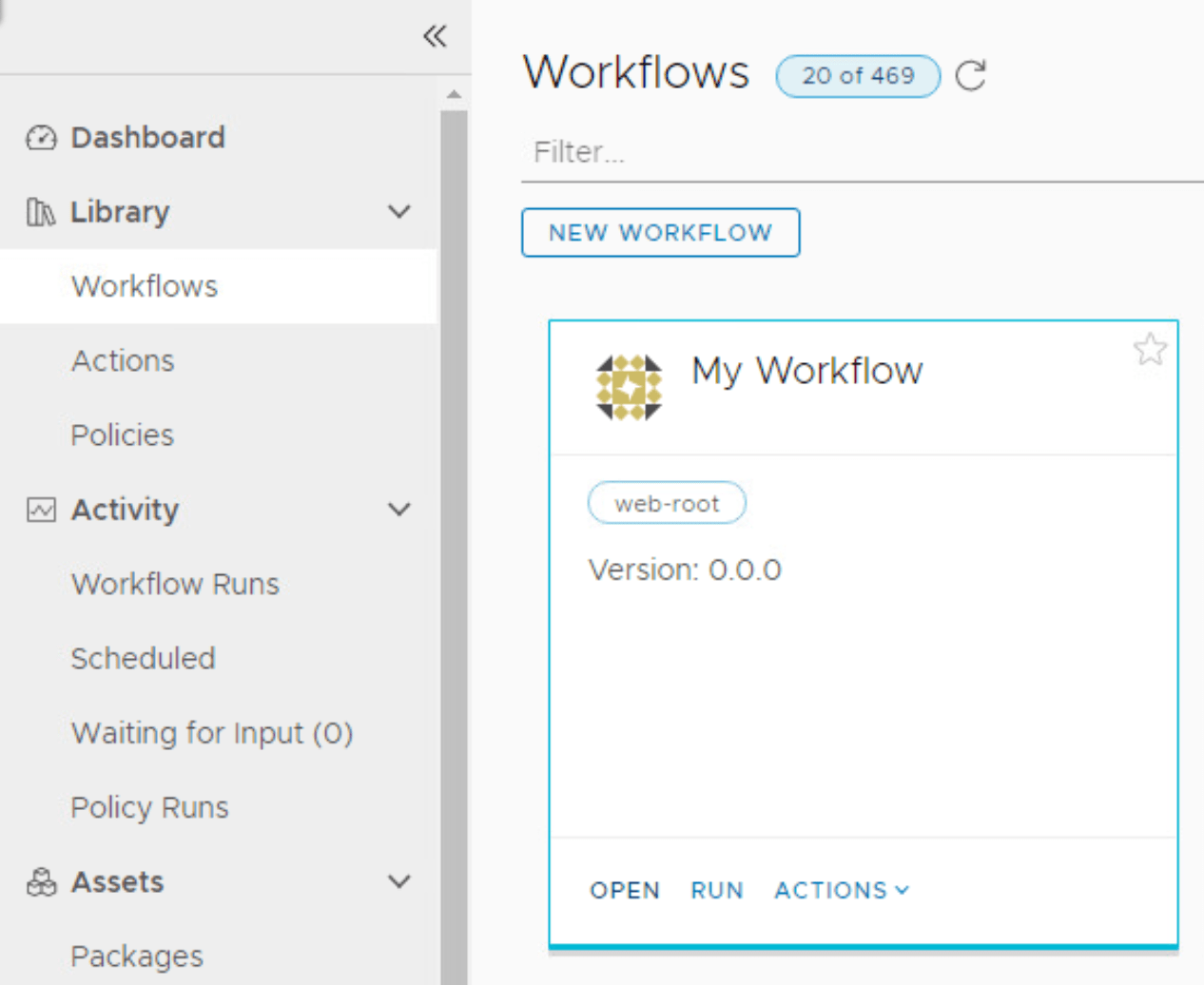 vRealize Orchestrator 8 create a workflow
