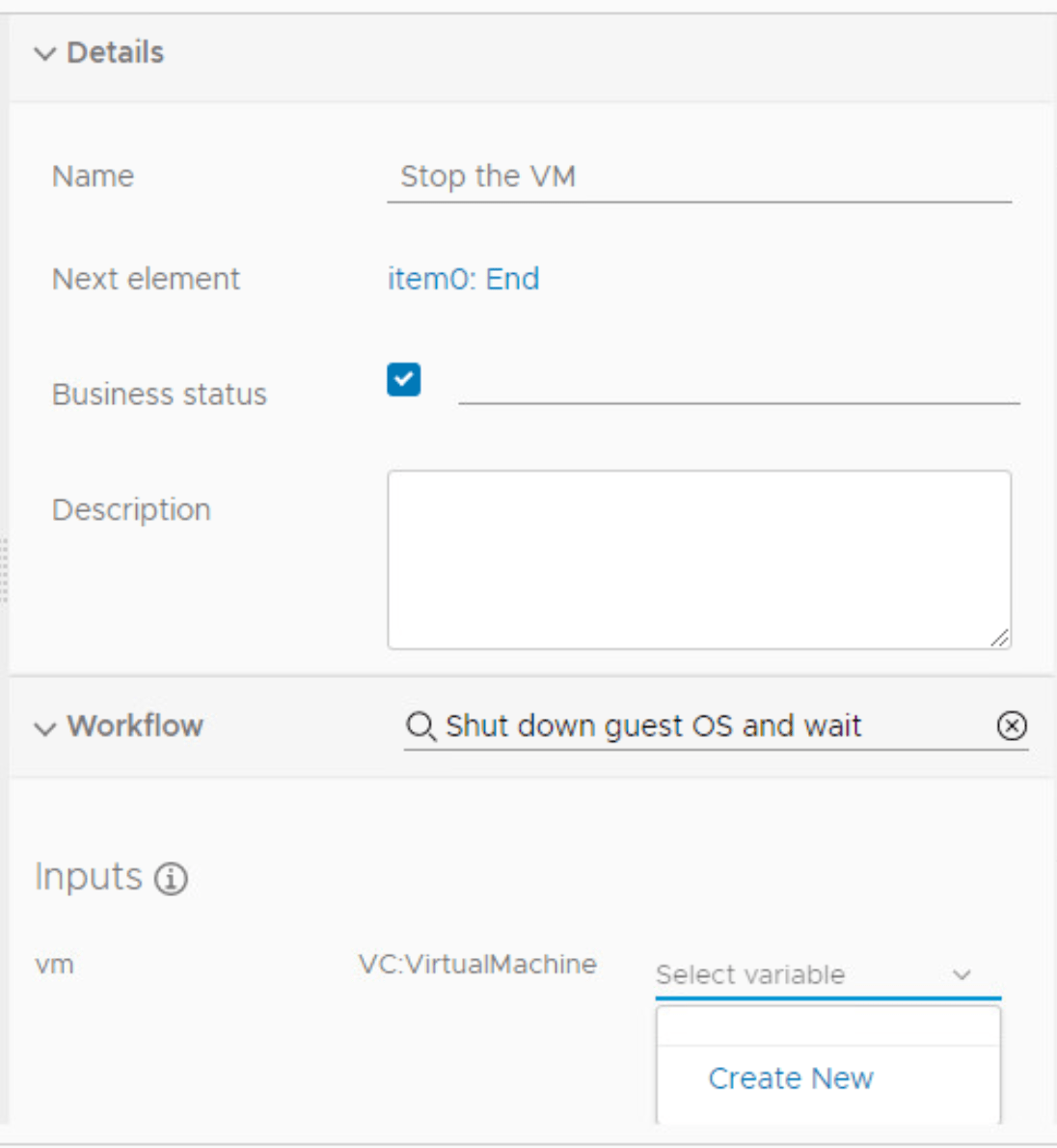 vRealize Orchestrator 8 create a workflow
