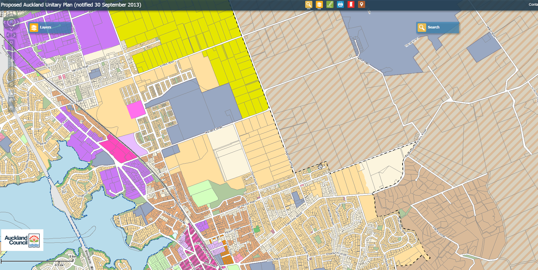 Papakura North with Porchester Road-Crossgrove/Mill Roads Future Urban Zone