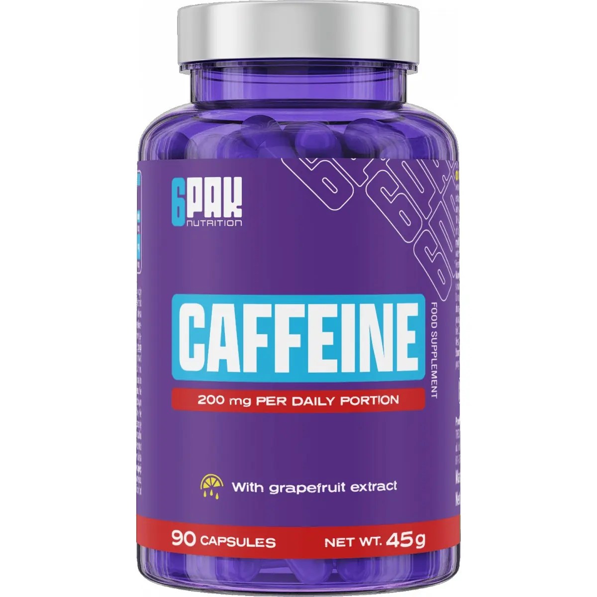 6PAK CAFFEINE 90 caplets / Caffeine