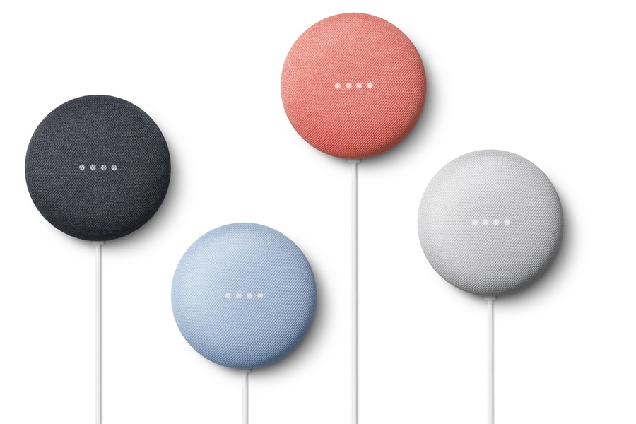 Google Nest Mini in vier Farben