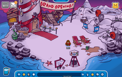 Building the sandcastle to unlock Club Penguin Zero pin
