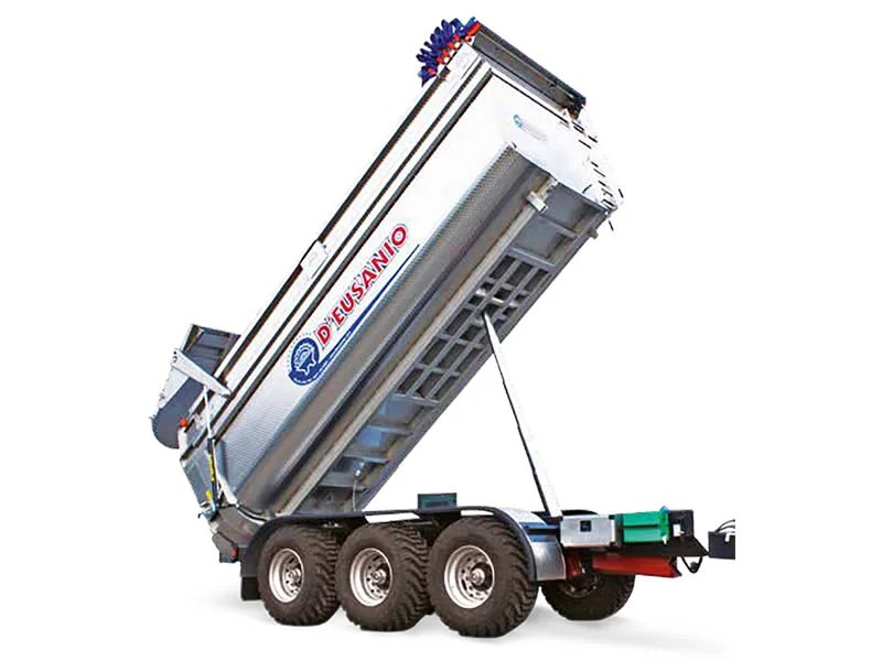 D’Eusanio DMP tre assi Rimorchio dumper per trasporto prodotti con ribaltamento idraulico posteriore con portata fino a 20.000 Kg