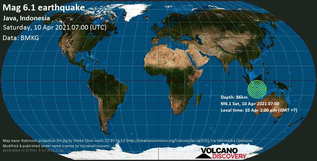 Central food court, #46 among pandaan restaurants: Strong Mag 6 1 Earthquake Indian Ocean 89 Km South Of Blitar East Java Indonesia On 10 Apr 2 00 Pm Gmt 7 454 User Experience Reports Volcanodiscovery
