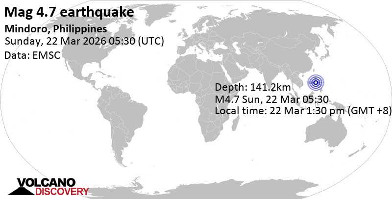 Moderate Mag 4 8 Earthquake 33 Km Southeast Of Balayan Province Of Quakemap2 22831627 
