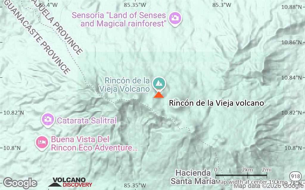 Rinc N De La Vieja Volcano Costa Rica Facts Information Volcanomap 13t 87 