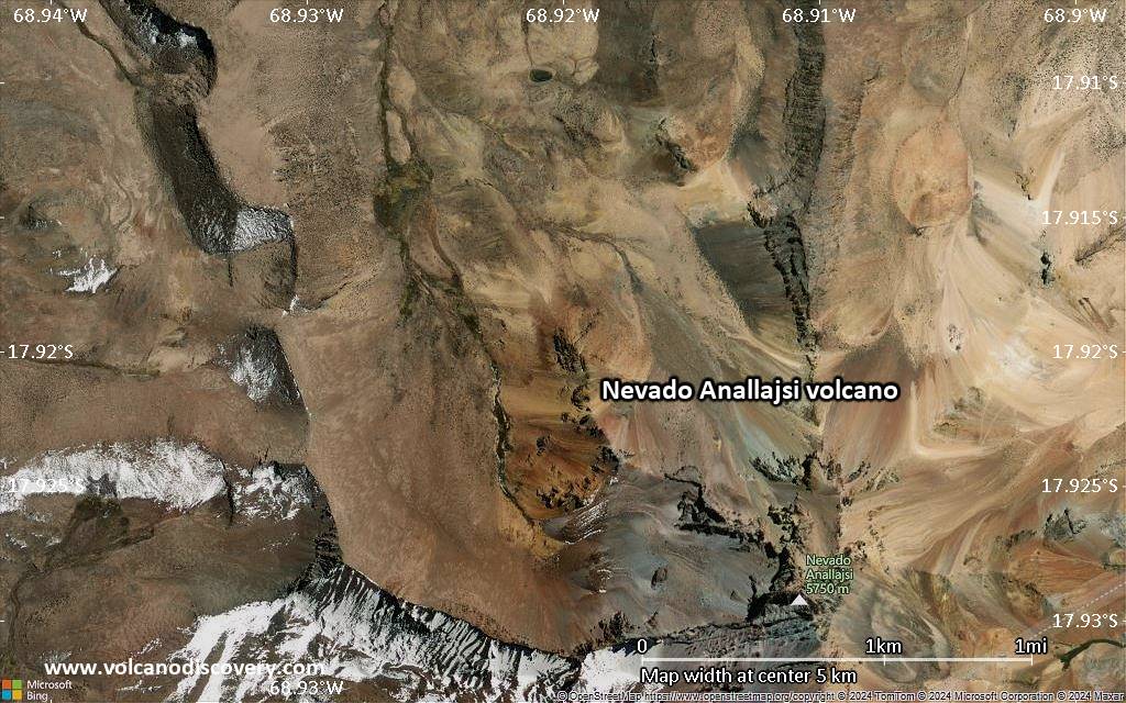 Nevado Anallajsi Volcano Bolivia Facts Information Volcanomap 15 6067 