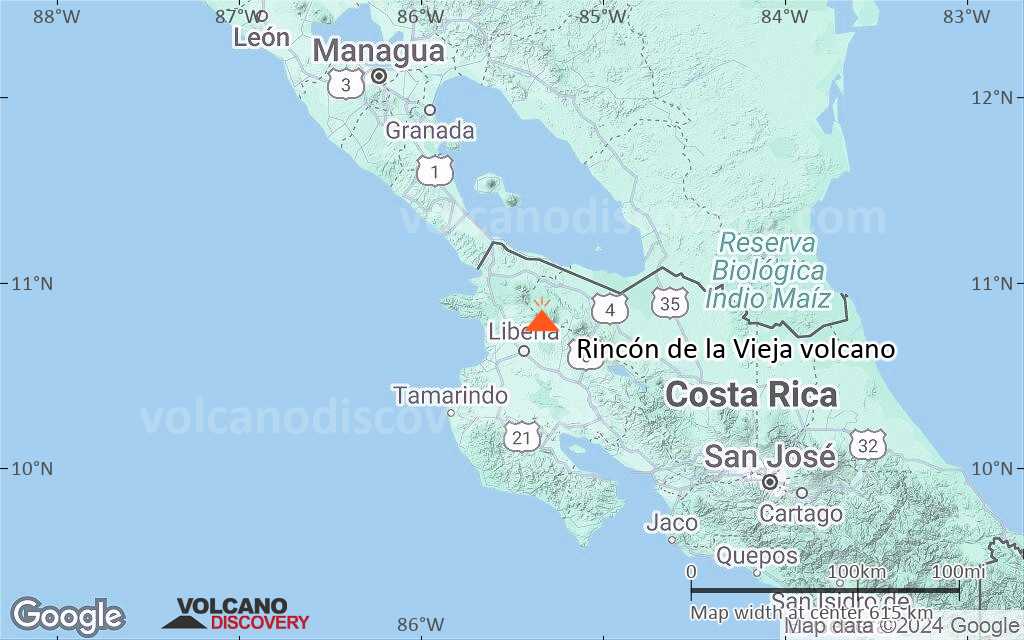 Rinc N De La Vieja Volcano Costa Rica Facts Information Volcanomap 8t 87 