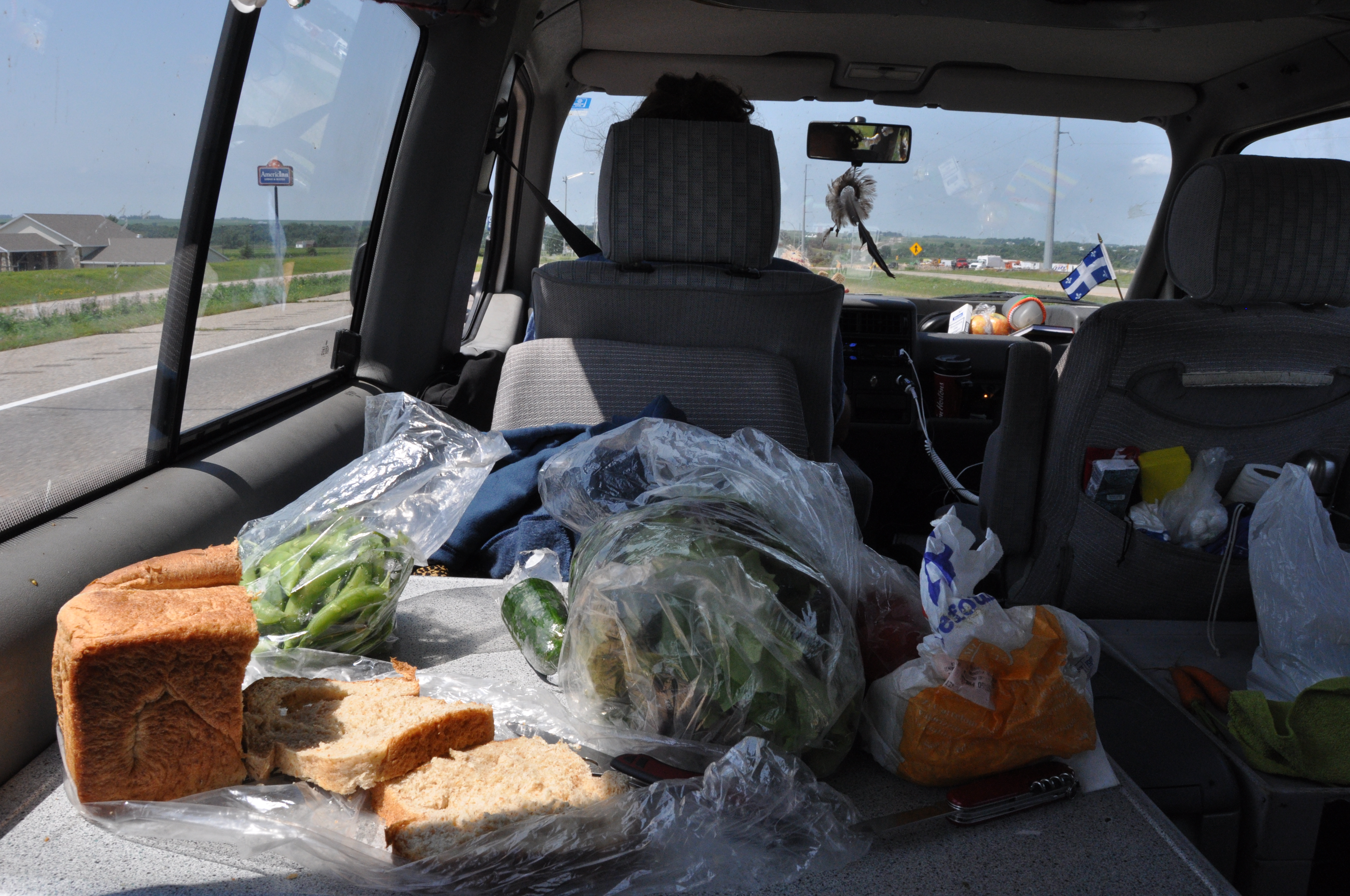rolling sandwich lunch