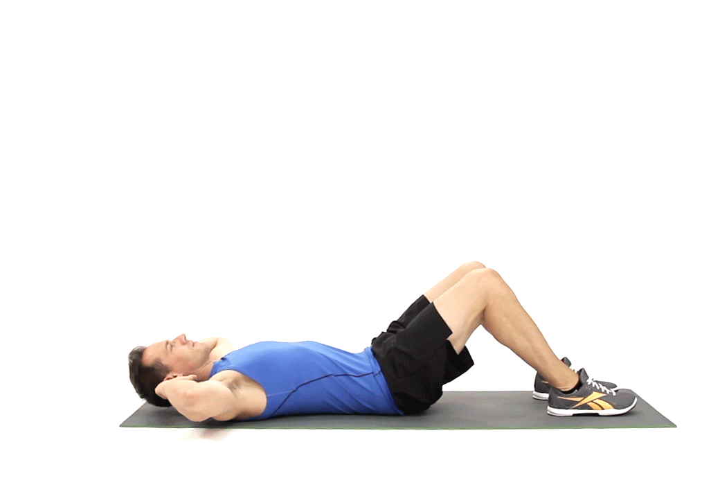 animation gif de l'exercice "crunch"