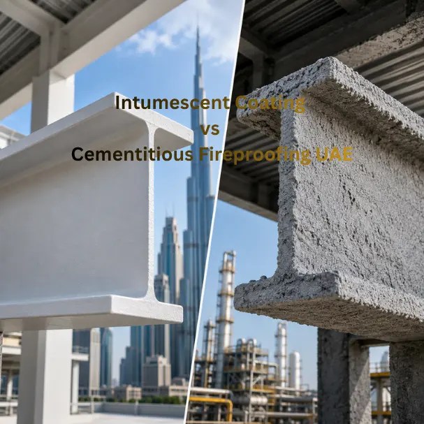 Intumescent Coating vs Cementitious Fireproofing UAE