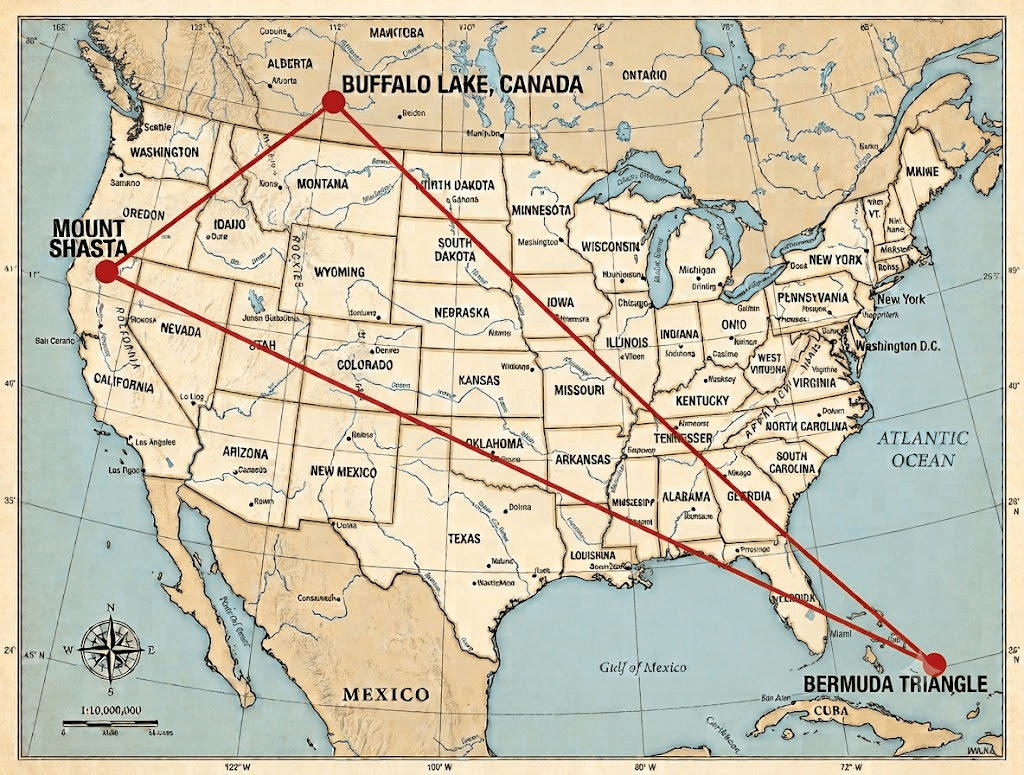 Major ley line triangle